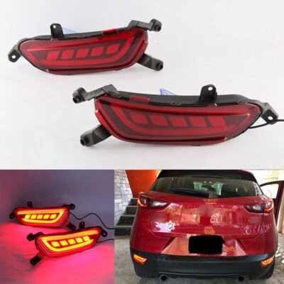 REAR BUMPER TAIL LIGHT For MAZDA CX-3 2016-2021 NEW LED REFLECTOR BRAKE FOG LAMP - Imagem 1 de 4