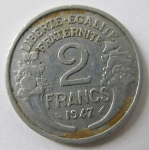 1947 France, 2 Francs, KM #886a.1 - Picture 1 of 4