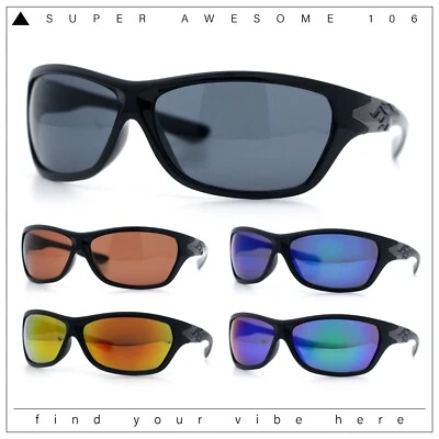 Gafas de sol de plástico masculinas envolventes de motociclista con brazo llameante Choppers para hombre Foto 1 de 2