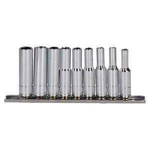 Juego de enchufes BA profundos de 1/4" 0BA - 8BA 9 piezas fabricación de modelos de automóviles clásicos - Imagen 1 de 3