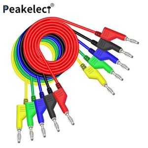 5PCS Stackable Banana to Banana Plug Test Lead Soft Cable for Multimeter - Picture 1 of 6