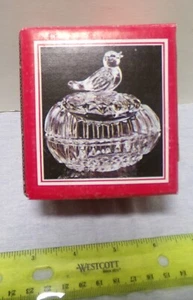 Hofbauer Byrdes Crystal Egg Trinket Box With Bird On Lid BNIB - Picture 1 of 7