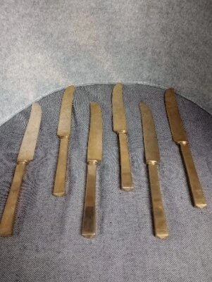 Cuchillo de cena vintage Dirigold-Dirilyte Goldeare cubiertos cubiertos Foto 1 de 4