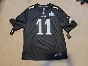 Philadelphia Eagles Carson Wentz XXL #11 Nike Black Official Super Bowl LVII - Picture 1 of 23