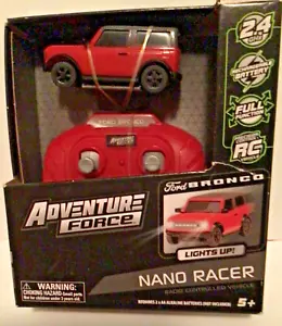 approx 1:64-scale FORD BRONCO Nano Racer R/C Car Remote Control SUV 4 x 4 RED - Picture 1 of 5