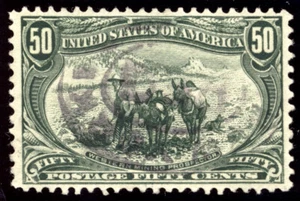 US 291 50c Trans-Mississippi 1898 Western Mining Prospector PSAG grade 80 used - Picture 1 of 3