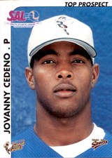 2000 South Atlantic League Top Prospect Multi-Ad #8 Jovanny Cedeno Dominican Rep