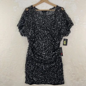 Nuevo Vestido Teeze Me Negro Lentejuelas Sin Mangas Para Mujer Talla 5 - Imagen 1 de 7