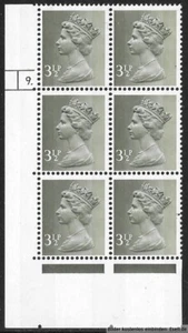 GB 1971/96 3½p Cylinder Block of 6, SG U115/X858 , Cyl. 9 Dot.Ph.17 PVA MNH [4 - Picture 1 of 1