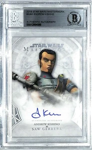 2018 Star Wars Masterwork ANDREW KISHINO "Saw Gerrera" Signed Card BAS Slabbed - Picture 1 of 3