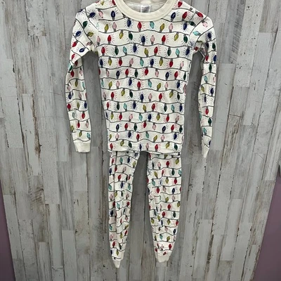 Hanna Andersson Bright Bulbs Long John Pajama Set Organic Cotton Unisex Kids 10 - Image 1 of 4