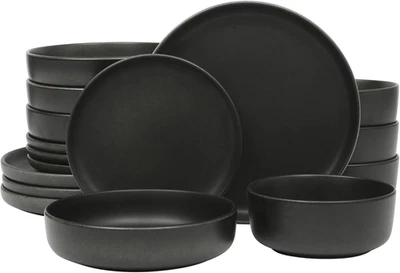 Gibson Elite Pasco 16 Piece (Service for 4) Plates and Bowls Double Bowl Reactiv - Image 1 of 4