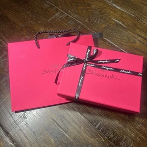 Schiaparelli Pink 7.5x5.5x2.25” Jewelry Storage Box Velvet Foam Liner Ribbon Bag - Bild 1 von 14