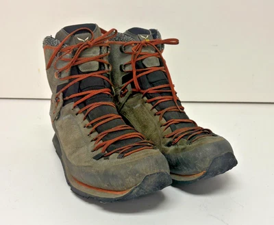 Salewa MTN Trainer 2 Winter GTX Gray Suede Leather Waterproof Boots US 13 EU 47 - Image 1 of 4