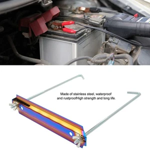 ˘Burnt Blue Battery Hold Down Kit Stainless Steel Battery Crossbar With 8.7in - Picture 1 of 12