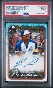 Ronald Acuna Jr 2024 Topps Holiday - Autographs # HAC-RA PSA 9 - Bild 1 von 2