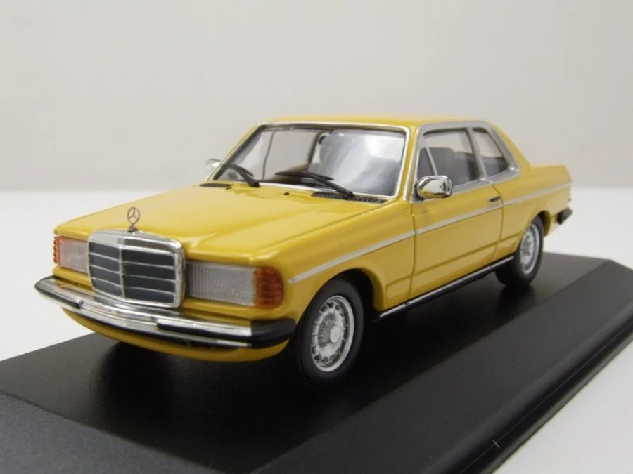 MERCEDES 230 CE W123 COUPE 1976 GIALLO MAXICHAMPS 940032222 1 43 MINICHAMPS BENZ