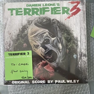 Terrifier 3 Movie Soundtrack Score Green Vinyl LP Signed Paul Wiley Card New - Picture 1 of 2