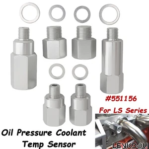 6PCS Engine Oil Coolant Sensor Gauge Adapter LS Engine Swap Bracket Set #551156 - Picture 1 of 10