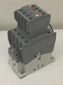 ABB AE26-30 Contactor, 24 VDC Coil, w/ CA5-31E Auxiliary Contact Block - Picture 1 of 7