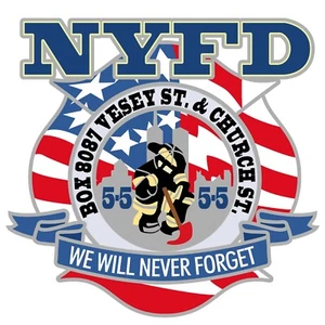 91101 Never Forget Vesey Church Street NYFD Patch (5") - Picture 1 of 1