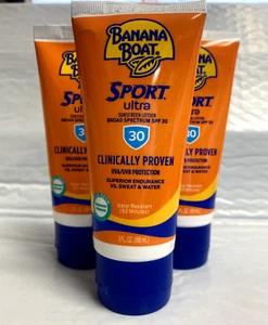 lot of 3 Banana Boat Sport Ultra SPF 30 UVA UVB Water Resistant Sunscreen Lotion - Picture 1 of 2