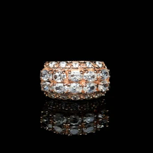 GLC 40,60 quilates Natural Suave Calefacción Blanco Circón Camboya Oro Rosa Plata 8,5EE. UU. - Imagen 1 de 6