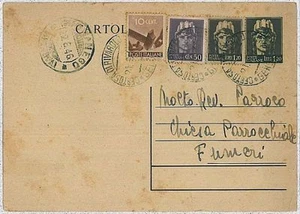 ITALIA LUOGOTENENZA - Intero Postale con FRANCOBOLLI AGGIUNTI 1946 - Imagen 1 de 1
