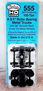 Kadee 555 Self Ctering 100 Ton ASF Metal Freight Truck 1 Pair 33" Wheel Model RR - Picture 1 of 4