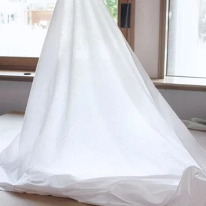weiß BATIST Baumwollstoff 100cm breit Meterware Gardine Kleid Deko-Nessel Tolko - Bild 1 von 1
