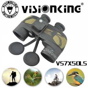 Visionking 7X50 Military Marine Binoculars Bak4 Waterproof Range Finder Compass  - Picture 1 of 10