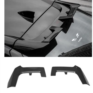 Gloss Blk Rear Roof Spoiler Wing Lip Cover Trim For Honda Civic Hatchback 17-21 - Picture 1 of 7