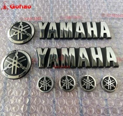8x emblema plateado del tanque de aceite de motocicleta para R1 R3 R6 R7 Tmax XJR FZ V star Foto 1 de 4
