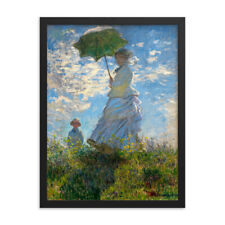 The Woman with a Parasol, Claude Oscar Monet, Framed Art Print, Wall Decor