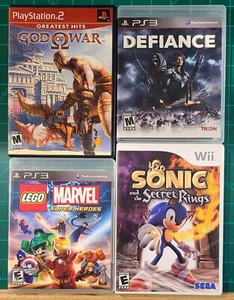 Grade A God of War PS2, Defiance PS3, Lego Marvel PS3, Sonic Wii (PS2) CIB - Foto 1 di 3