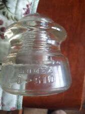 Vintage Clear Lowex 510 Glass Telegraph Helmet Insulator Made In USA