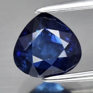 1.38ct 6.3x6.5mm Pear Blue Sapphire MozambiqueGemstone - Picture 1 of 5