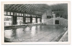 Chateau Piscina Montebello Quebec The Seigniory Club Foto Quebec QC RPPC - Imagen 1 de 2