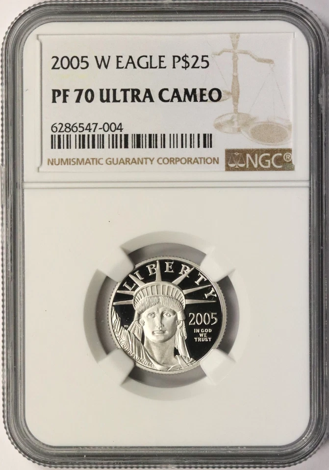 2005-W $25 Platinum Eagle Statue of Liberty NGC PF70 Ultra Cameo - Image 1 of 4