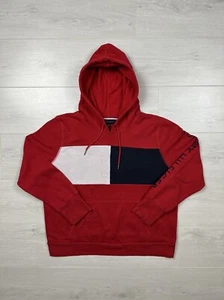 Tommy Hilfiger Hoodie Women’s Y2K Spellout Large Logo Sweatshirt - Picture 1 of 9