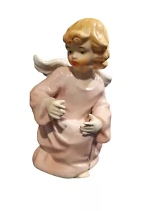 Vintage Angel Girl 6" Ceramic Figurine with Glossy Wings - Picture 1 of 6