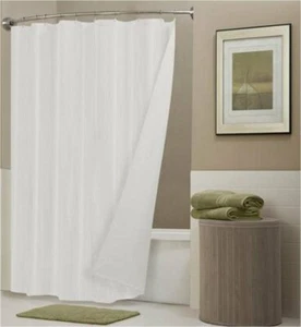 Solid White Shower Curtain 180x180 New Free Shipping - Picture 1 of 2