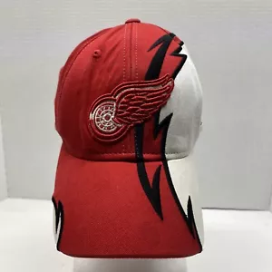 Reebok Detroit Red Wings Hat Mens Adjustable Strap Red Cap NHL Hockey - Picture 1 of 8