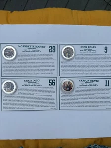 2018 PHILADELPHIA EAGLES 4 - 1 OZ. SILVER COINS UNC. WENTZ,LONG,BLOUNT,FOLES - Picture 1 of 8