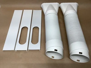 NEW! 2 HOSE PORTABLE AIR CONDITIONER AC WINDOW VENT KIT DUO system DUAL air hose - Picture 1 of 5