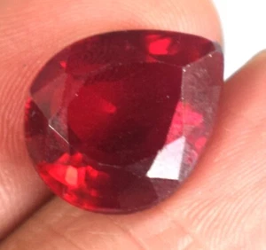 10,15 ct Birne Burma roter Rubin 14 x 11 mm natürlicher loser Edelstein zertifiziert B87587 - Bild 1 von 8