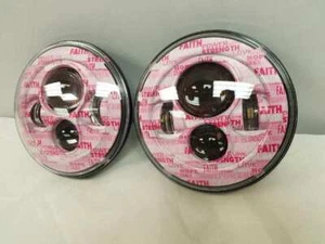 7” GIRL POWER DESIGN Fit Suzuki Jeep Wrangler JK CJ TJ LED Rubicon Headlights - Picture 1 of 3