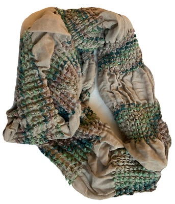 Шарф Collection Eighteen серый Infinity 95 x 28 дюймов фиолетовый бирюзовый шенильные акценты  - Изображение 1 из 4