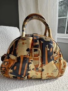 Vintage Christian Dior by John Galliano Orange graffiti print Bag - Picture 1 of 9