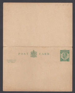 GREAT BRITAIN - 1914 1/2penny + 1/2penny KGV REPLY PAID POSTCARD - MINT - Picture 1 of 5